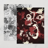 spookachtig gezicht briefkaart (Voorkant / Achterkant)