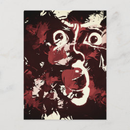 spookachtig gezicht feestdagenkaart