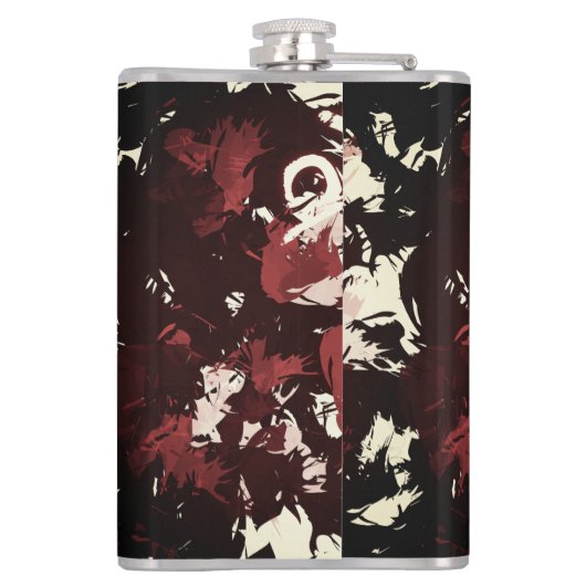 spookachtig gezicht heupfles (Achterkant)