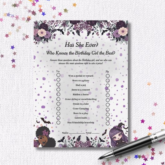 Spookachtig gotisch verjaardagsmeisje heeft ze ooi feestdagenkaart