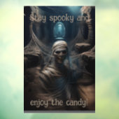 Spookachtig graf van de mummie wandtapijt raamsticker (Vel 3)