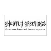 Spookachtig Groeten Halloween Rubber Art Stamp Rubberstempel (Afrduk)