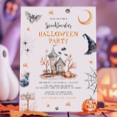 Spookachtig Halloween feest in Haunted House Kaart