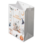 Spookachtig Halloween feest in Haunted House Medium Cadeauzakje (Voorkant Gekanteld)