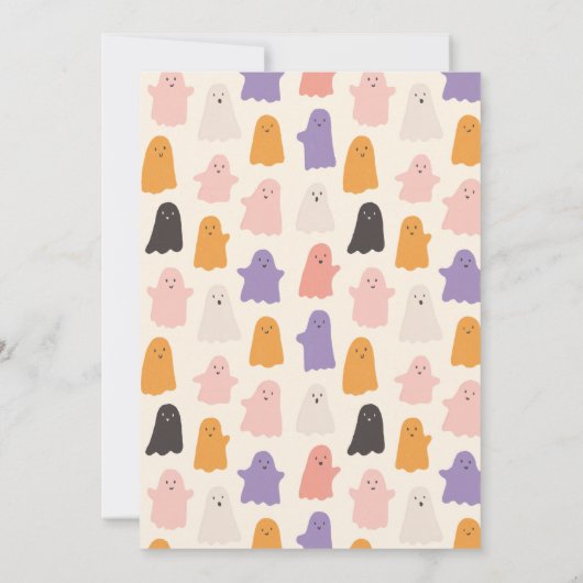 Spookachtig Halloween feest Kaart (Achterkant)