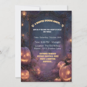 Spookachtig Halloween-pad met Jack-o'-Lanterns Kaart