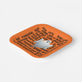 spookachtig Halloween woord cloud Papieren Bordje (Gebogen)