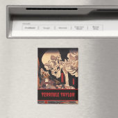 Spookachtig Japans skelet met Jouw naam -  Magneet (Insitu (Vaatwasser))