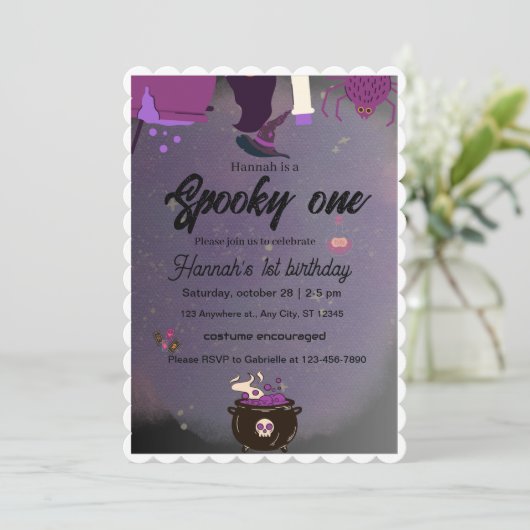 Spookachtig Kaart (Staand voorkant)