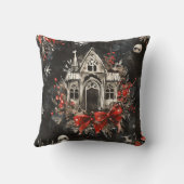 spookachtig kersthuis kussen (Achterkant)