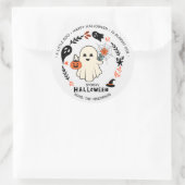 Spookachtig Knuffel Geest Ronde Sticker – Hallowee (Tas)