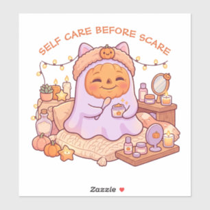 Spookachtig Knuffelig Geest Pompoen Grappige Zelfz Sticker