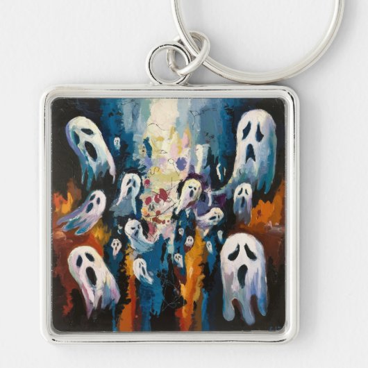 spookachtig Label Sleutelhanger (Voorkant)