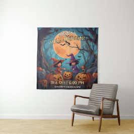 Spookachtig leuk Halloween wanddecoratie Wandkleed
