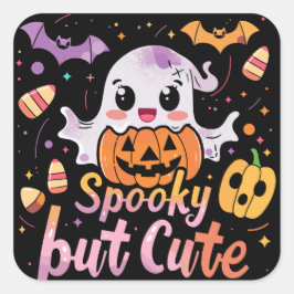 Spookachtig maar Schattige | ExDesigner | Hallowee Vierkante Sticker