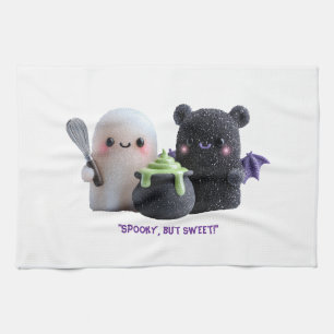 Spookachtig maar zoete Cute Geest & Beer Keukenhan Theedoek