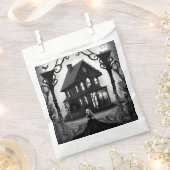 Spookachtig Meisje en spookhuis Bedankzakje (Geknipt)