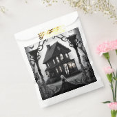 Spookachtig Meisje en spookhuis Bedankzakje (Gezegeld)