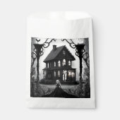 Spookachtig Meisje en spookhuis Bedankzakje (Voorkant)