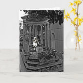 Spookachtig Meisje Parijs Kaart (Gele Bloem)