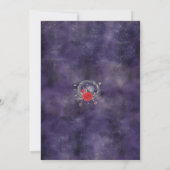 Spookachtig mooi Paarse Raven Halloween Party Kaart (Achterkant)