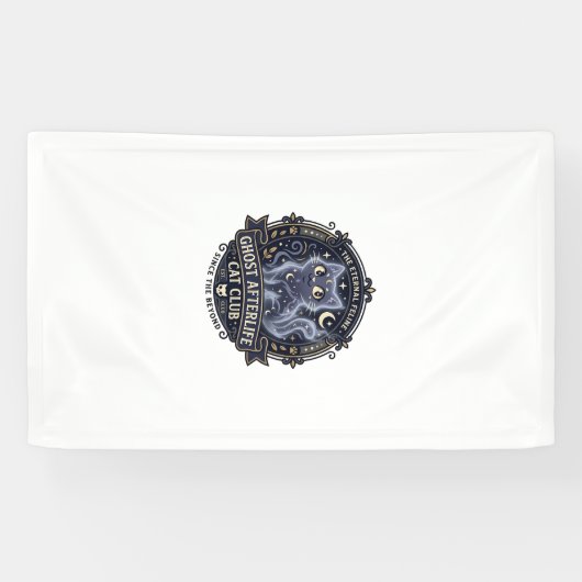 Spookachtig na leven Kat Kat Vader Cadeau Idee - S Spandoek (Horizontaal)