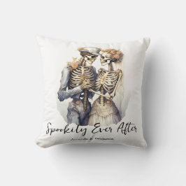 Spookachtig ooit na romantische skeletten Hallowee Kussen