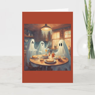 Spookachtig pannenkoekenontbijt Fijne Halloween Kaart
