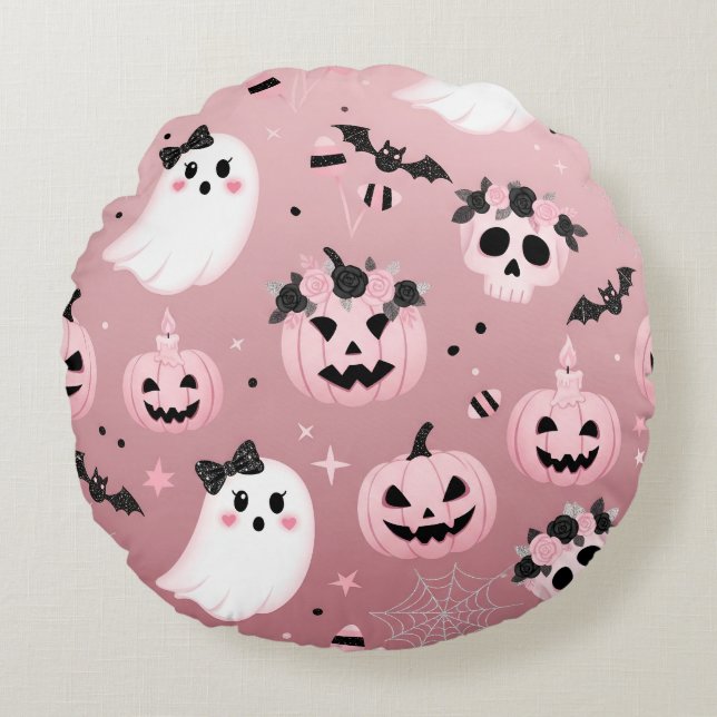 Spookachtig roze kussen (Voorkant)