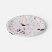 spookachtig roze papieren bordje (Gekanteld)