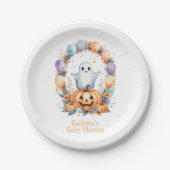 Spookachtig Schattige Baby shower Papieren Bordje (Voorkant)