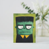 Spookachtig Schattige Frankenstein Monster Hallowe Briefkaart (Staand voorkant)