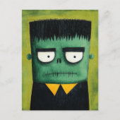 Spookachtig Schattige Frankenstein Monster Hallowe Briefkaart (Voorkant)