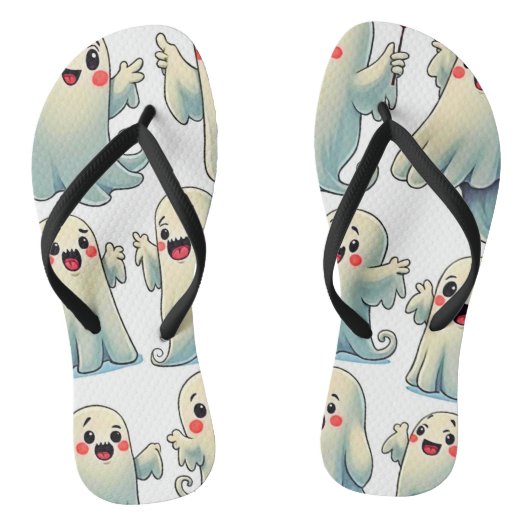 Spookachtig Schattige Geesten: Leuk om te Spoken! Teenslippers (Voetbed)
