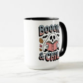 Spookachtig Schattige Ghost Reading Book Mok (Voorkant rechts)