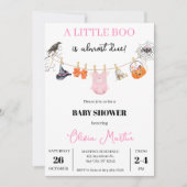 Spookachtig Schattige Halloween Baby shower Kaart (Voorkant)