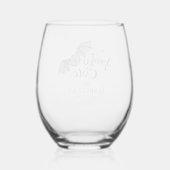 Spookachtig Schattige Halloween Baby shower Wijnglas Zonder Voet (Achterkant)