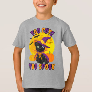 Spookachtig Schattige Halloween Cat Graphic T-shir T-shirt