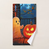 Spookachtig Schattige Halloween Glow Design Bad Handdoek (Handdoek)