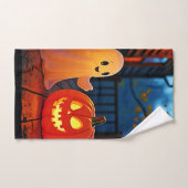 Spookachtig Schattige Halloween Glow Design Bad Handdoek (Handdoek)