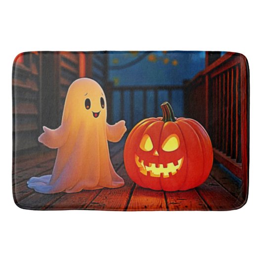 Spookachtig Schattige Halloween Glow Design Badmat (Voorkant)