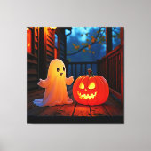Spookachtig Schattige Halloween Glow Design Canvas Afdruk (Voorkant)