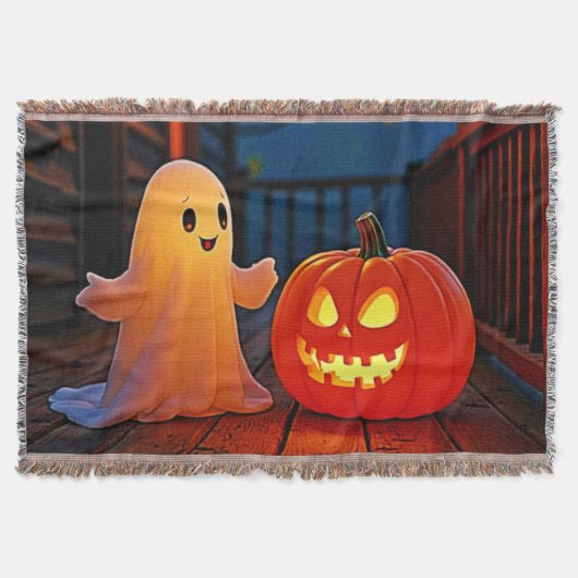 Spookachtig Schattige Halloween Glow Design Deken (Voorkant)