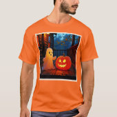 Spookachtig Schattige Halloween Glow Design T-shirt (Voorkant)
