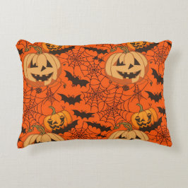 Spookachtig Schattige Halloween Naadloos Patroon Accent Kussen