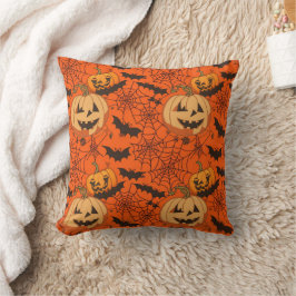 Spookachtig Schattige Halloween Naadloos Patroon Kussen