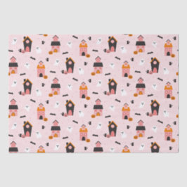 Spookachtig Schattige Halloween spookhuis Tissuepapier