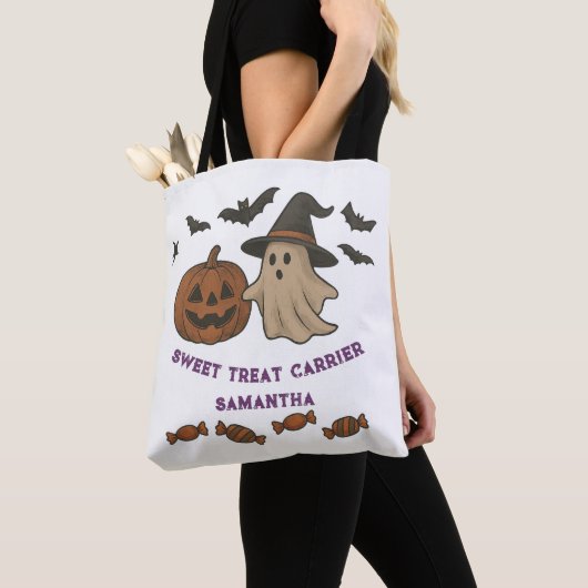 Spookachtig Schattige Halloween Tas - Ghosts, Bats (Dichtbij)