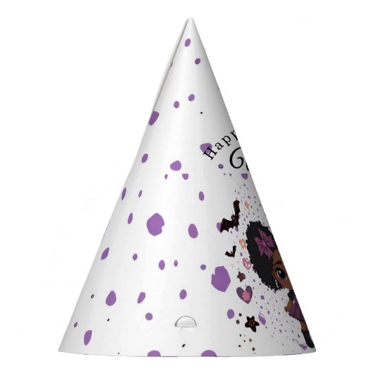 Spookachtig Schattige meisje afro-puff Verjaardag  Feesthoedjes (Links)