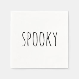 Spookachtig. Schattigee eenvoudige typografie Hall Servet